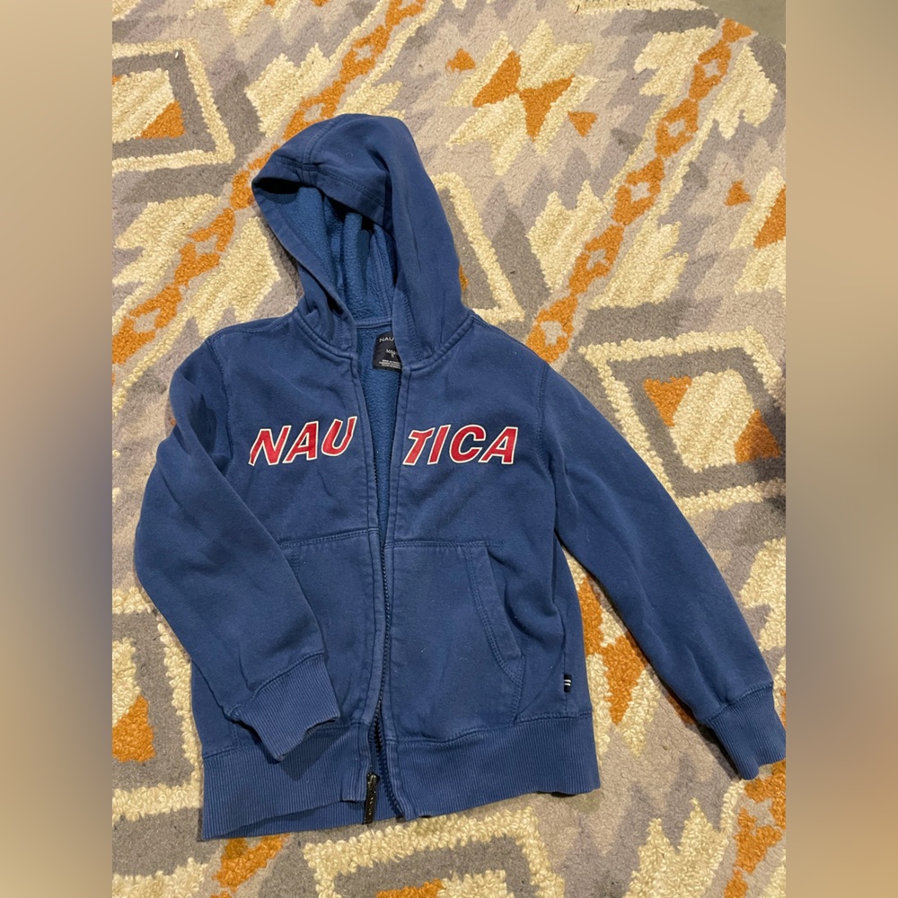 Boys blue nautica zip hoodie